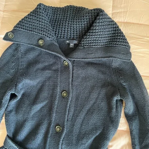 GAP Shawl Collar Cotton Blend Cardigan, EUC - Picture 5 of 7